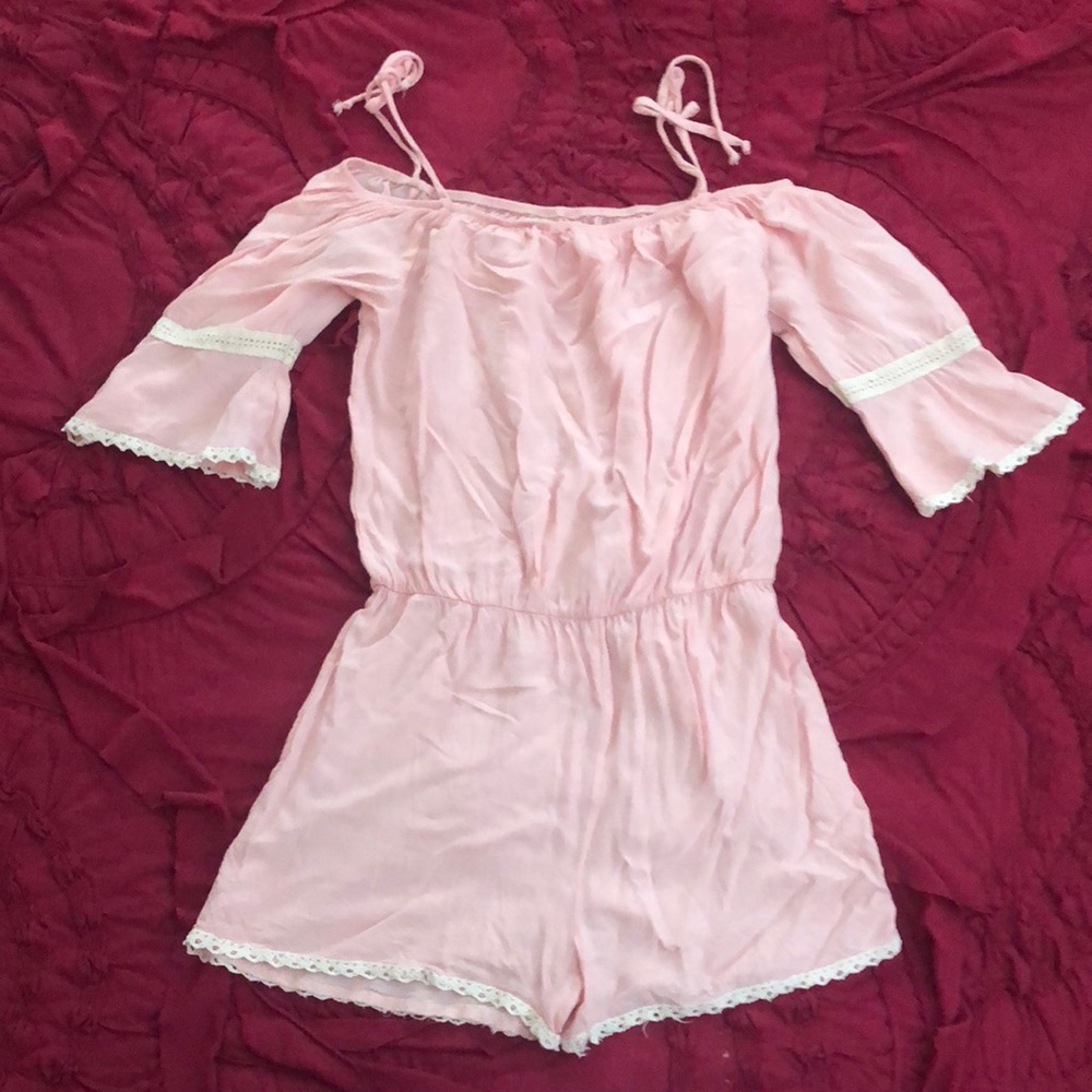 Pink Girls Romper
